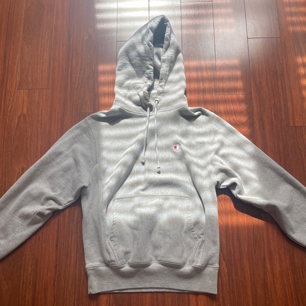 Mens gray Champion reverse weave hoodie size small